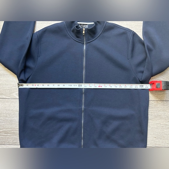 Ted Baker Tymos Navy Zip Up Sweatshirt Size 7 US SIZE 3XL - Picture 6 of 12